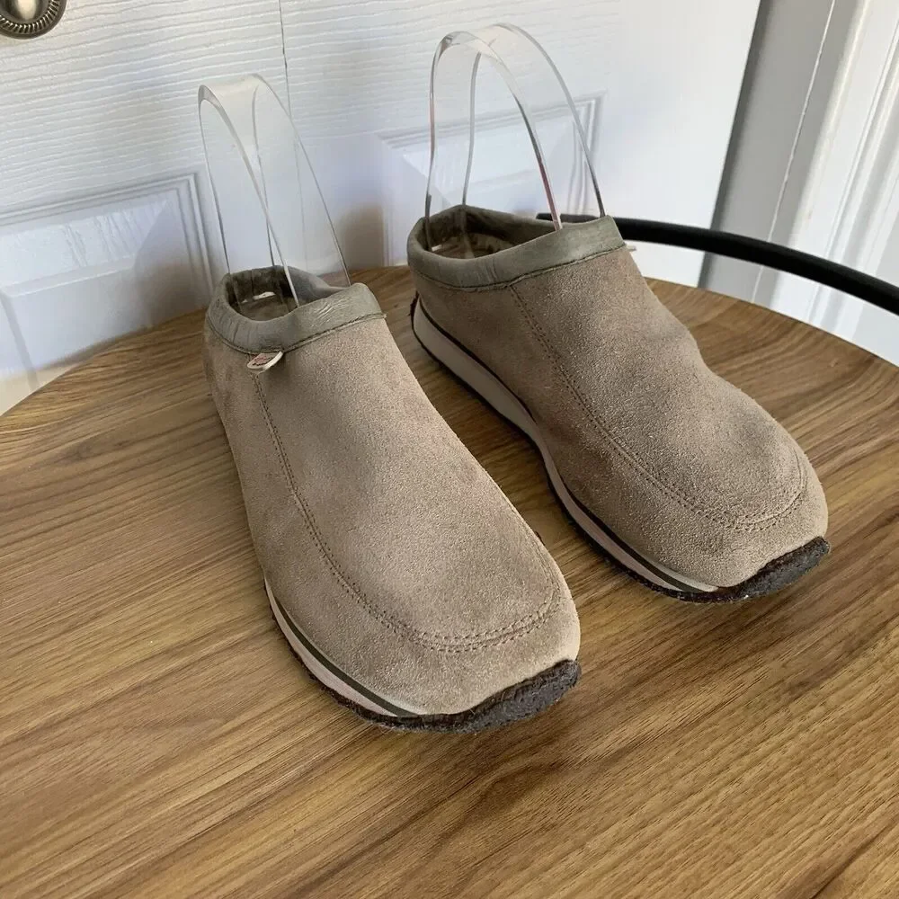 Womens Vans Suede Street Clog II Shoes Size 8.5 Slip-On Beige - Picture 12 of 16